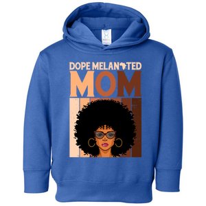 Dope Melanated Mom Black History Juneteenth Mother's Day Gift Toddler Hoodie