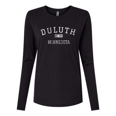 Duluth Minnesota MN Vintage sport Womens Cotton Relaxed Long Sleeve T-Shirt