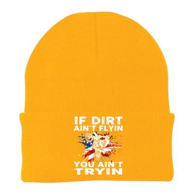 Dirtbike Motocross MX If Dirt Aint Flyin You Aint Tryin US Knit Cap Winter Beanie