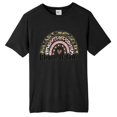 Dirt Mom Mama Of Both Leopard & Camo Mother's DayGift Tall Fusion ChromaSoft Performance T-Shirt