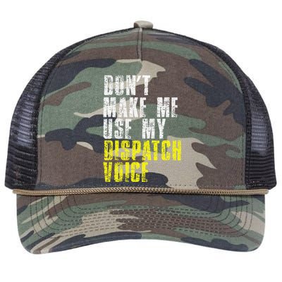 Dont Make Me Use My Dispatcher Voice 911 Dispatch Operator Retro Rope Trucker Hat Cap