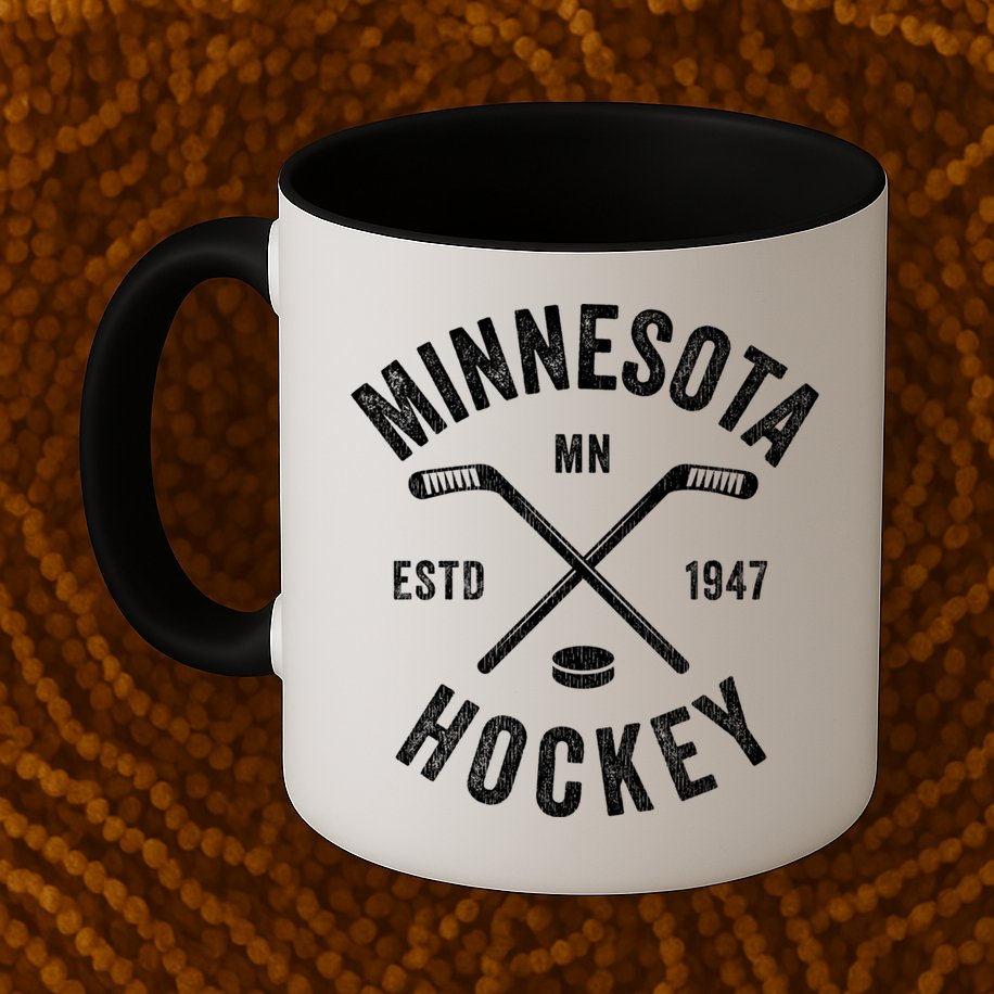Distressed Minnesota Mn Ice Hockey Sticks Vintage Gift Meaningful Gift Mug