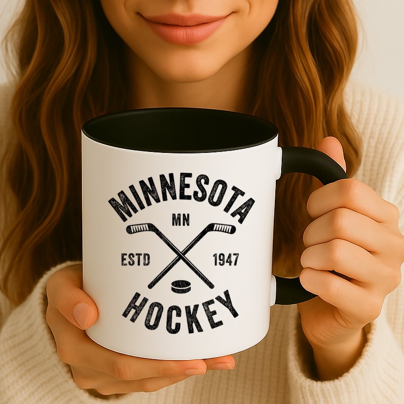Distressed Minnesota Mn Ice Hockey Sticks Vintage Gift Meaningful Gift Mug