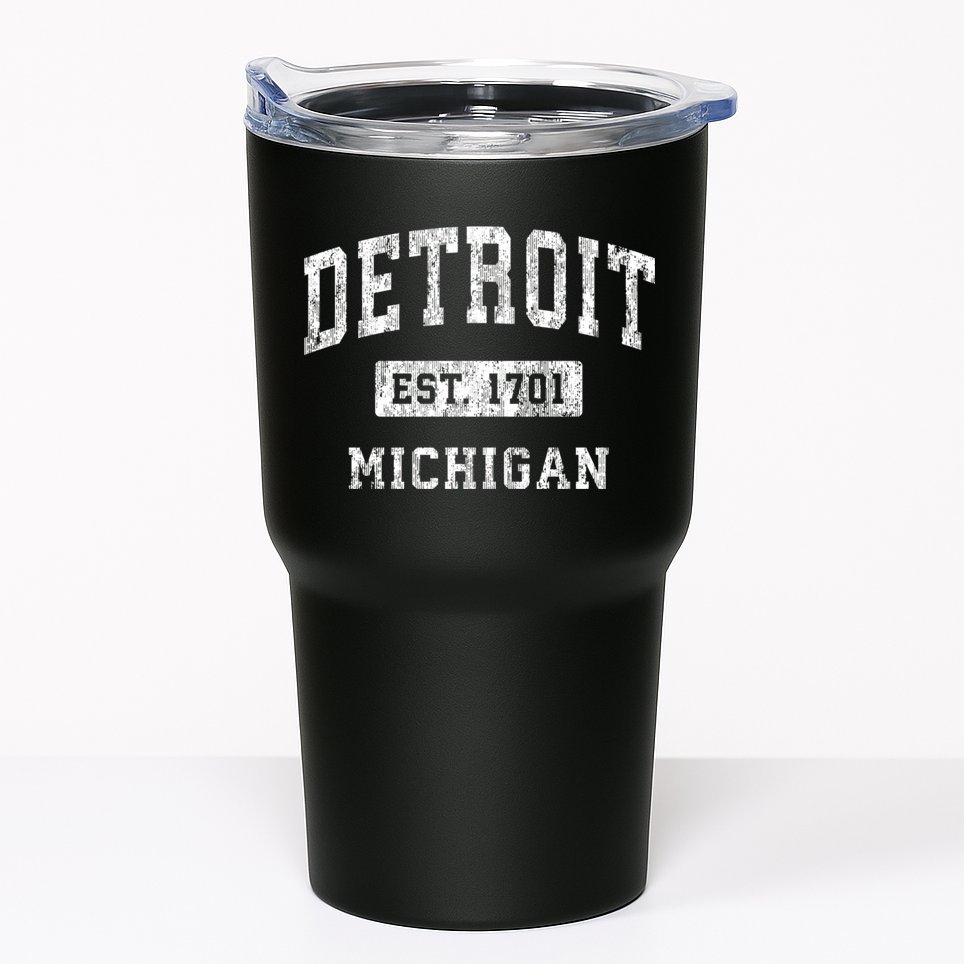 Detroit Michigan Mi Vintage Established Sports Tumbler