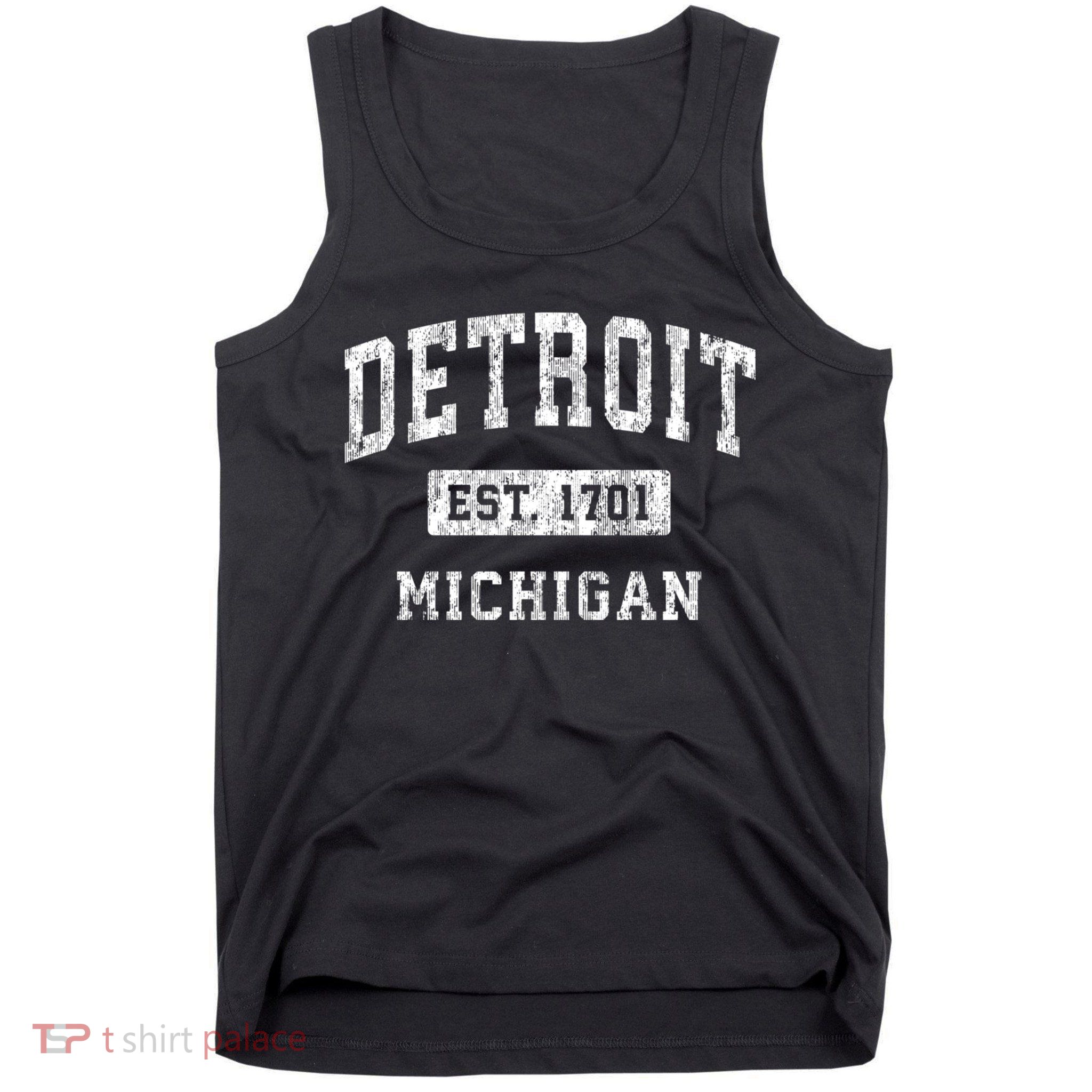 Detroit Michigan Mi Vintage Established Sports Tank Top