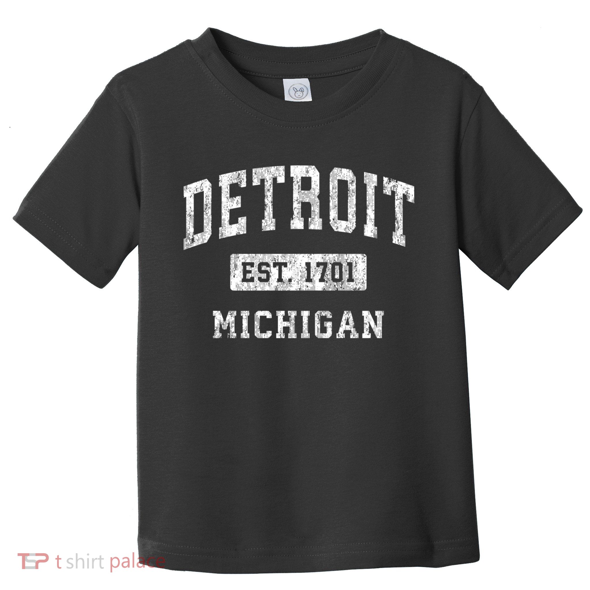 Detroit Michigan Mi Vintage Established Sports Toddler T-Shirt