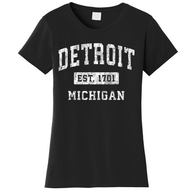 Detroit Michigan Mi Vintage Established Sports Women's T-Shirt