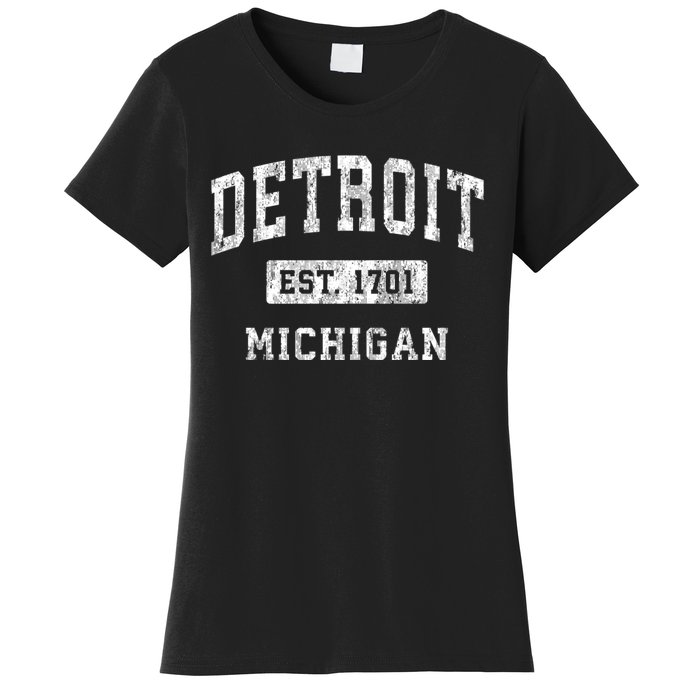 Detroit Michigan Mi Vintage Established Sports Women's T-Shirt