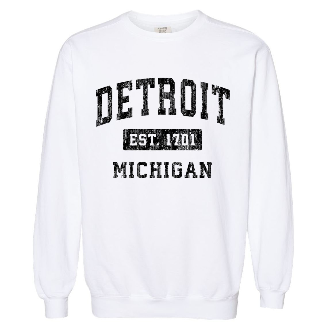 Detroit Michigan Mi Vintage Established Sports Garment-Dyed Sweatshirt