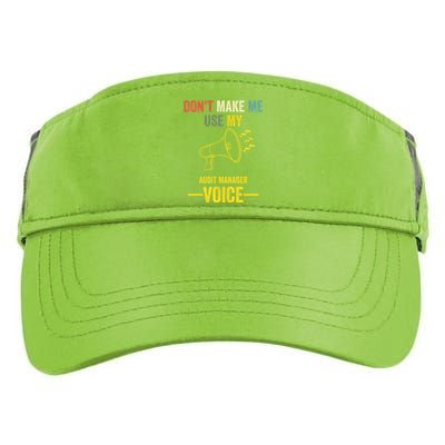 Dont Make Me Use My Audit Ager Voice Vintage Supervisor Great Gift Adult Drive Performance Visor