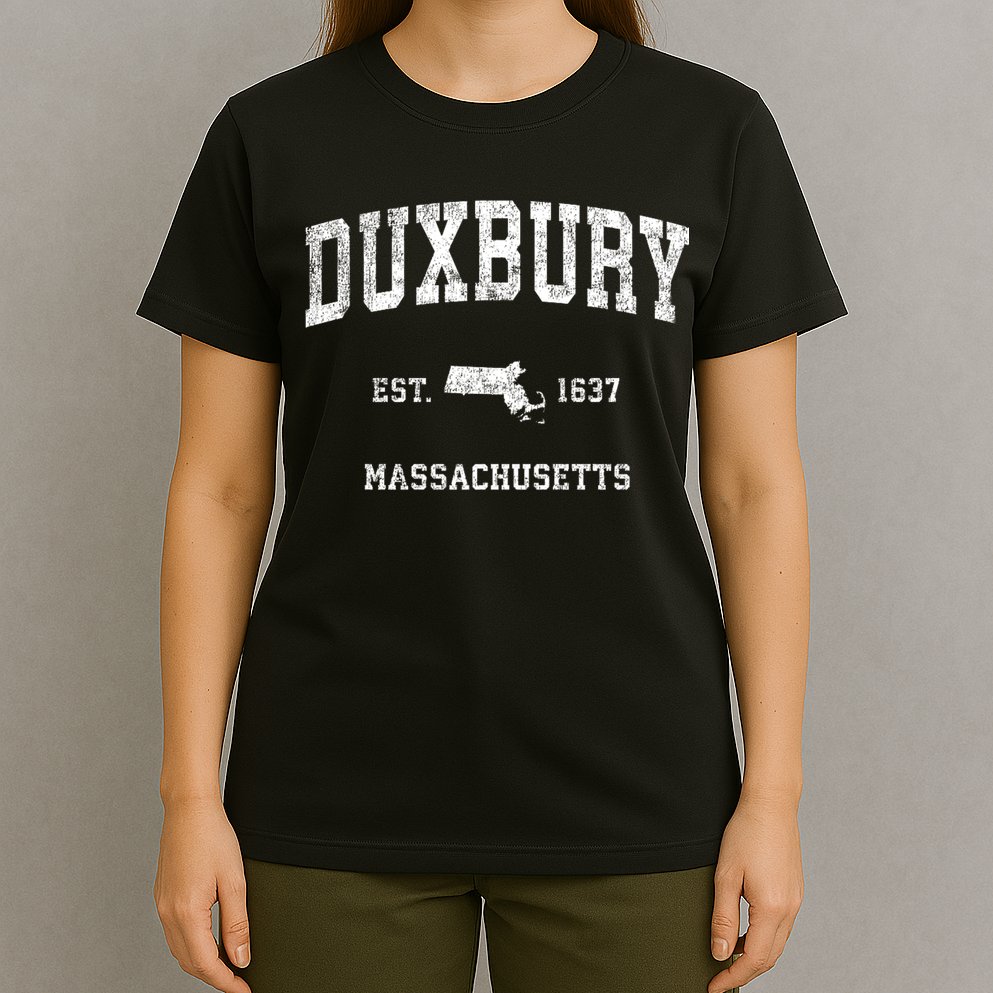 Duxbury Massachusetts Ma Vintage Sports Design Established T-Shirt