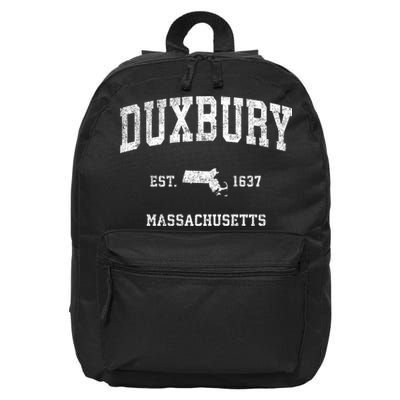 Duxbury Massachusetts Ma Vintage Sports Design Established 16 in Basic Backpack