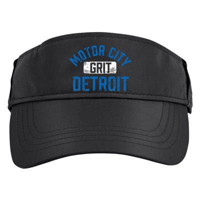 Detroit Michigan Motor City Grit Detroit Motor City Grit Adult Drive Performance Visor