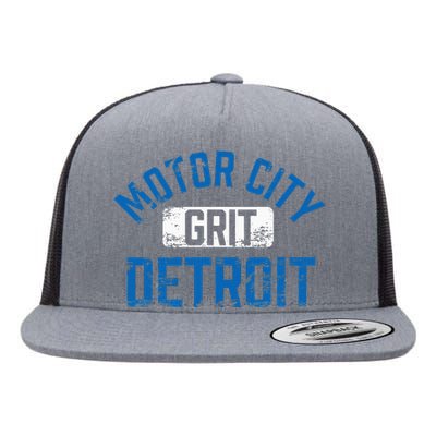 Detroit Michigan Motor City Grit Detroit Motor City Grit Flat Bill Trucker Hat