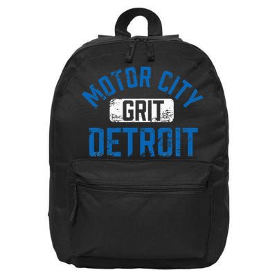 Detroit Michigan Motor City Grit Detroit Motor City Grit 16 in Basic Backpack