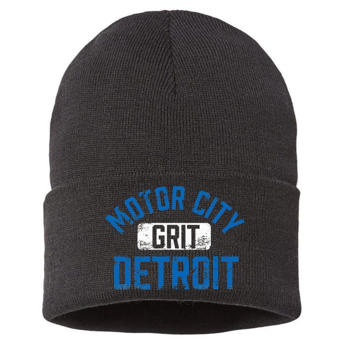 Detroit Michigan Motor City Grit Detroit Motor City Grit Sustainable Knit Beanie