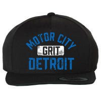 Detroit Michigan Motor City Grit Detroit Motor City Grit Wool Snapback Cap