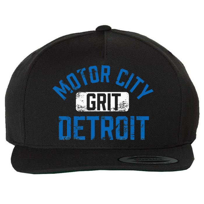 Detroit Michigan Motor City Grit Detroit Motor City Grit Wool Snapback Cap