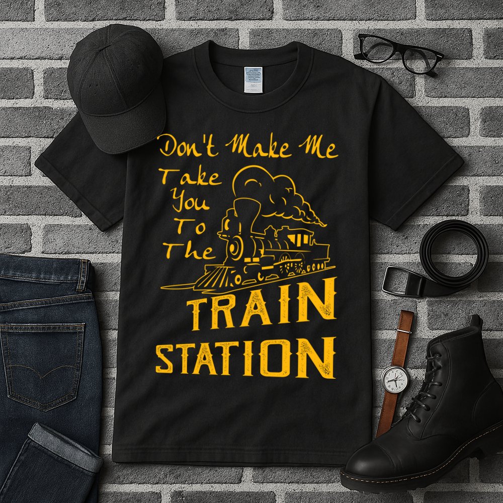 Don't Make Me Take You To The Train Station Tall T-Shirt