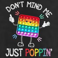 Don't Mind Me Just Poppin' Trendy Sensory Fidget Toy Funny 15oz Campfire Ceramic Mug