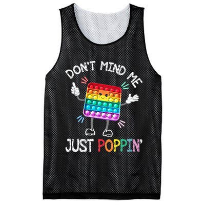 Don't Mind Me Just Poppin' Trendy Sensory Fidget Toy Funny Mesh Reversible Basketball Jersey Tank