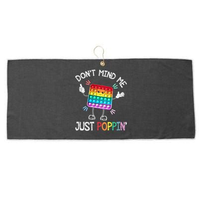 Don't Mind Me Just Poppin' Trendy Sensory Fidget Toy Funny Large Microfiber Waffle Golf Towel