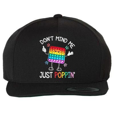 Don't Mind Me Just Poppin' Trendy Sensory Fidget Toy Funny Wool Snapback Cap