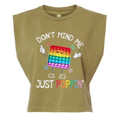 Don't Mind Me Just Poppin' Trendy Sensory Fidget Toy Funny Garment-Dyed Women's Muscle Tee