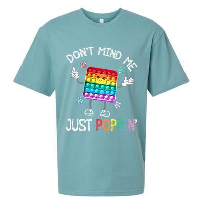Don't Mind Me Just Poppin' Trendy Sensory Fidget Toy Funny Sueded Cloud Jersey T-Shirt