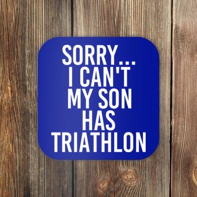 Dad Mom My Son Has Triathlon Gift Coaster