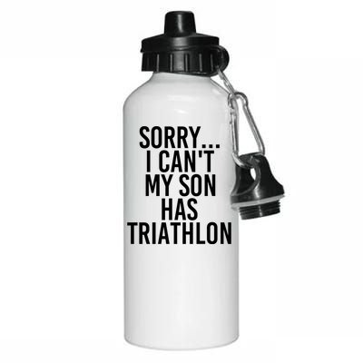 Dad Mom My Son Has Triathlon Gift Aluminum Water Bottle