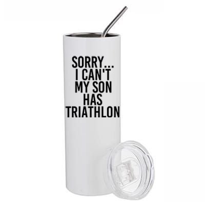 Dad Mom My Son Has Triathlon Gift Stainless Steel Tumbler