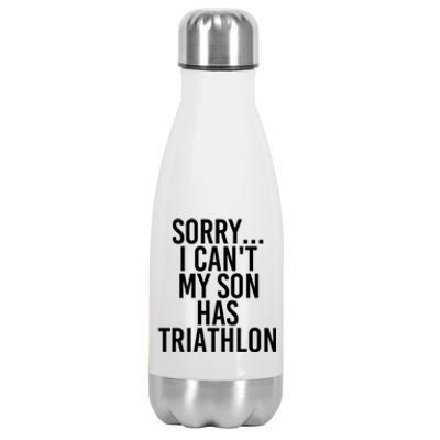 Dad Mom My Son Has Triathlon Gift Stainless Steel Insulated Water Bottle