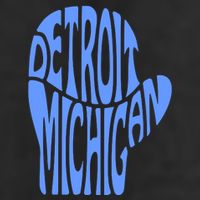 Detroit Michigan Mitten Shaped Word Art 11oz C Handle Ceramic Mug