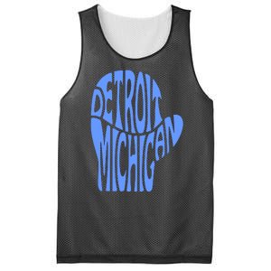 Detroit Michigan Mitten Shaped Word Art Mesh Reversible Basketball Jersey Tank