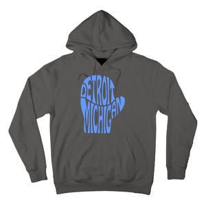 Detroit Michigan Mitten Shaped Word Art Tall Hoodie