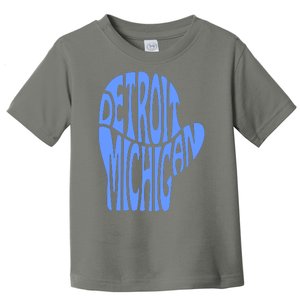 Detroit Michigan Mitten Shaped Word Art Toddler T-Shirt