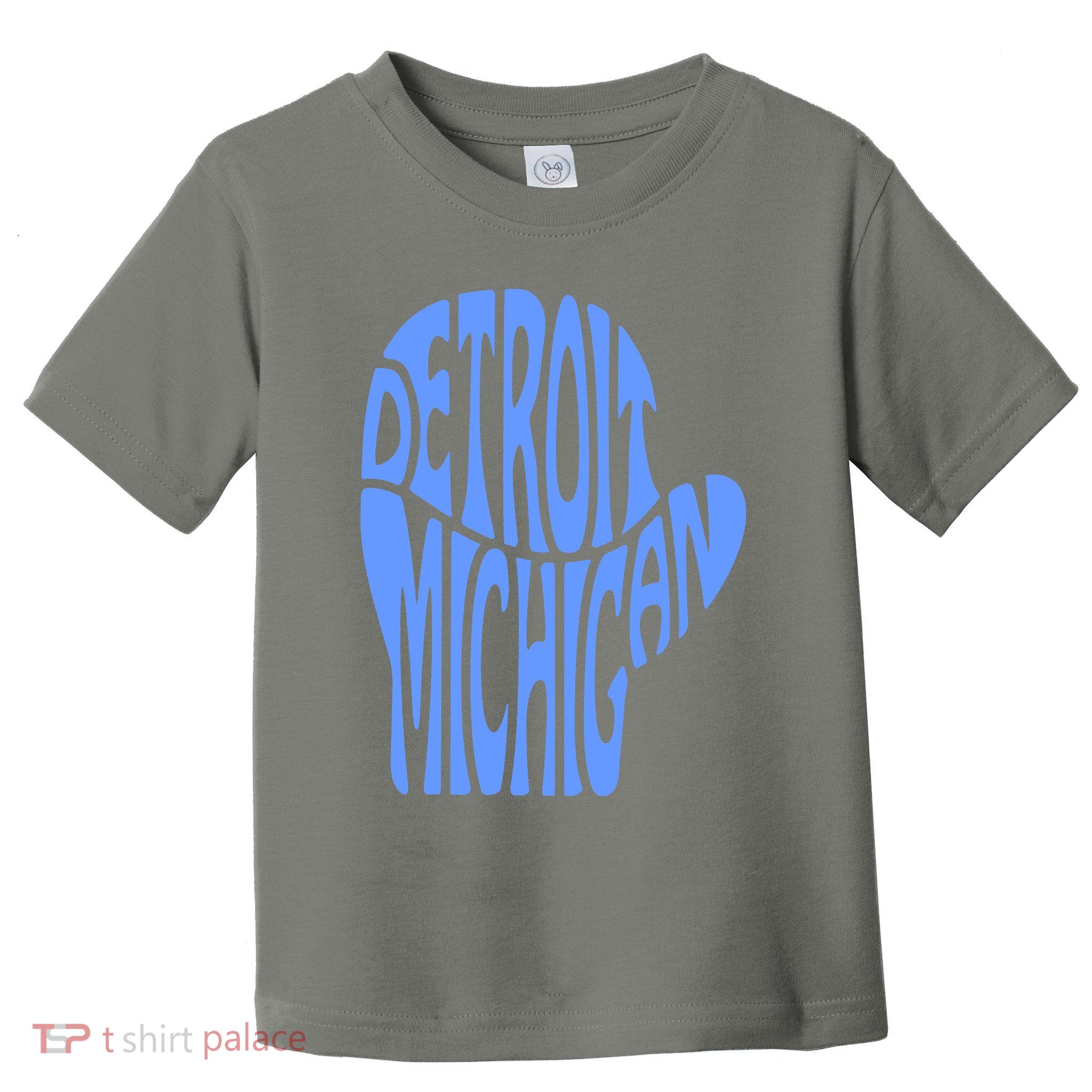 Detroit Michigan Mitten Shaped Word Art Toddler T-Shirt