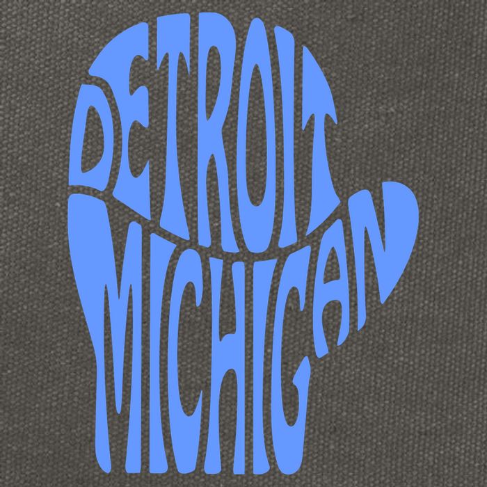 Detroit Michigan Mitten Shaped Word Art Cotton Canvas Backpack