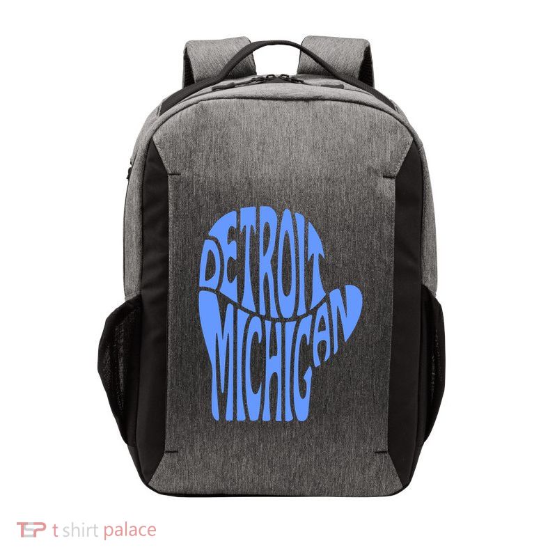 Detroit Michigan Mitten Shaped Word Art Vector Backpack