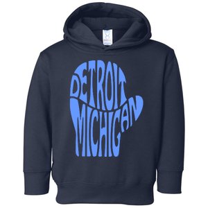 Detroit Michigan Mitten Shaped Word Art Toddler Hoodie