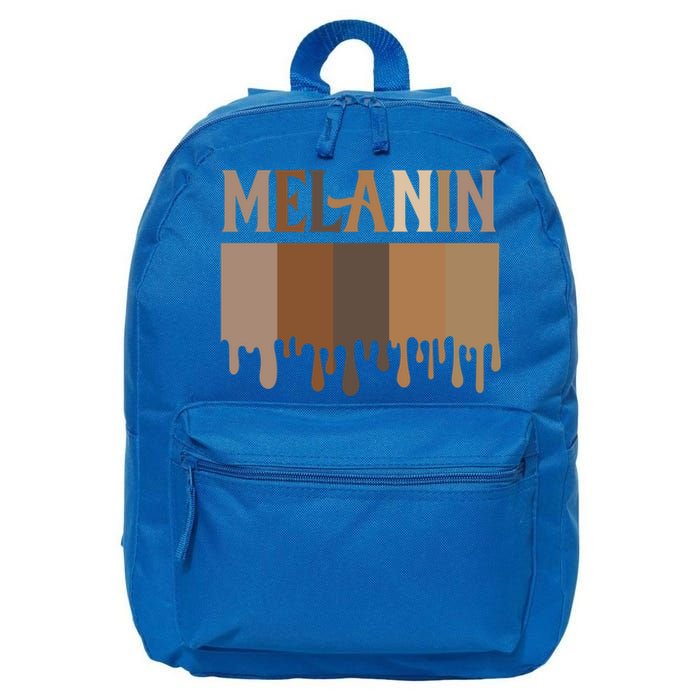 Drippin Melanin Meaningful Funny Gift Juneteenth Black Pride Funny Gift 16 in Basic Backpack