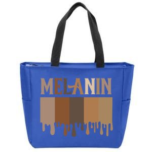 Drippin Melanin Meaningful Funny Gift Juneteenth Black Pride Funny Gift Zip Tote Bag