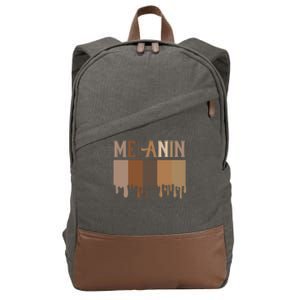 Drippin Melanin Meaningful Funny Gift Juneteenth Black Pride Funny Gift Cotton Canvas Backpack