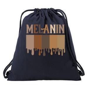 Drippin Melanin Meaningful Funny Gift Juneteenth Black Pride Funny Gift Drawstring Bag