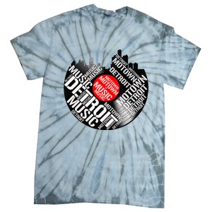 Detroit Motown Music  Detroit Skyline Record Tie-Dye T-Shirt