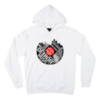 Detroit Motown Music  Detroit Skyline Record Hoodie