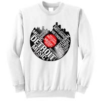 Detroit Motown Music  Detroit Skyline Record Sweatshirt