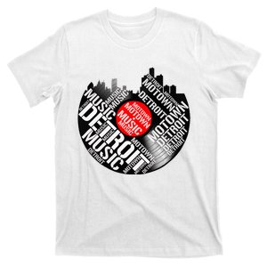 Detroit Motown Music  Detroit Skyline Record T-Shirt