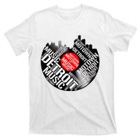 Detroit Motown Music  Detroit Skyline Record T-Shirt